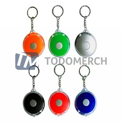 Llavero redondo con linterna