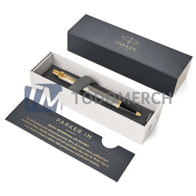 Lapicero Parker IM Metal Cepillado GT en Oro