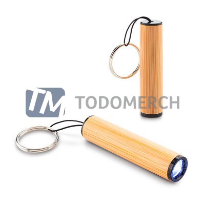 Mini Linterna con Llavero Bamboo