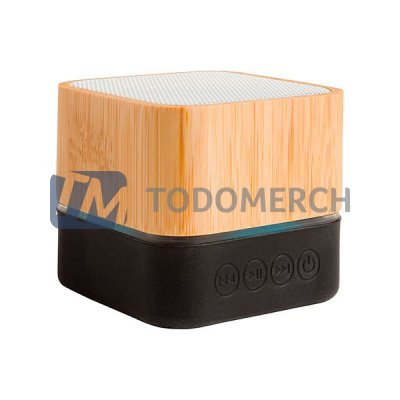 Parlante Bluetooth bambú