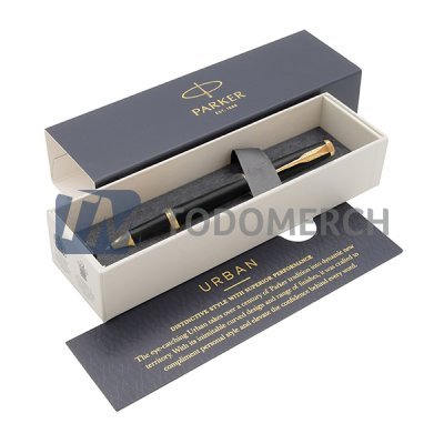 Lapicero Urban Roller Ball Negro Mate GT en Oro