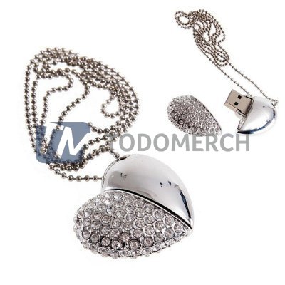 USB Metálico Corazon